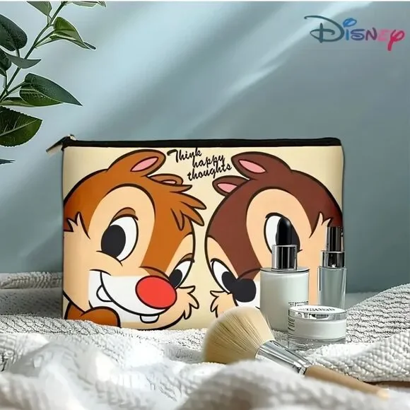 Disney Chip N Dale Canvas Zippered Makeup Cosmetic Pouch - Picture 5 of 6